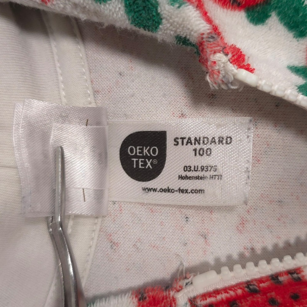 HANNA ANDERSSON Graphic Strawberry Hoodie 8 Terry Zip Full Kids‎ Girls - Picture 7 of 9
